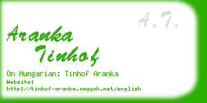 aranka tinhof business card